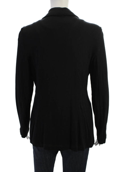 Bailey 44 Women Black Collared Tie Waist Blazer Long Sleeve Modal Size L