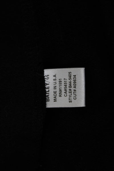 Bailey 44 Women Black Collared Tie Waist Blazer Long Sleeve Modal Size L