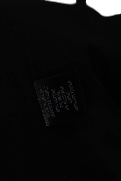 Drew Unisex Black Striped Collared Button Blazer Viscose Wool Blend Size XS