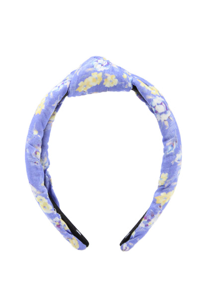 Lele Sadoughi X Love Shack Fancy Womens Floral Print Headband Blue