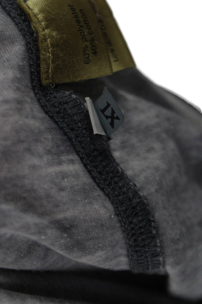 True Grit Unisex Gray Henley Long Sleeve Hoodie Size XL