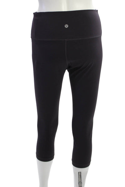 Lululemon Women Capri Leggings Black Nylon Blend Size 8