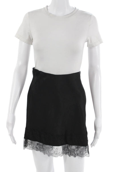 J Crew Womens Black Viscose Mini Pencil Skirt Size 2XS