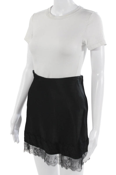 J Crew Womens Black Viscose Mini Pencil Skirt Size 2XS