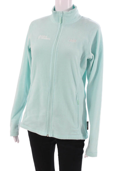 Helly Hansen Women Windbreaker Light Blue High Neck Zip Long Sleeve Size L