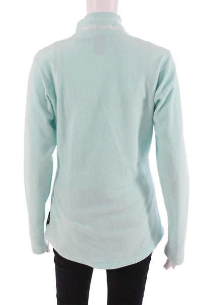Helly Hansen Women Windbreaker Light Blue High Neck Zip Long Sleeve Size L