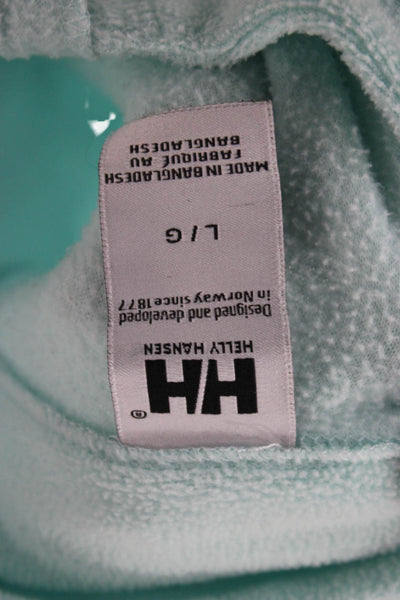 Helly Hansen Women Windbreaker Light Blue High Neck Zip Long Sleeve Size L