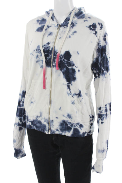 Soulcycle x Sundry Womens White Full-Zip Hoodies Drawstring Long Sleeve Size M