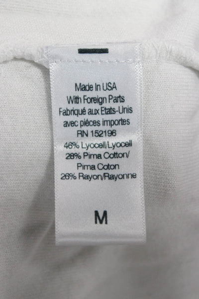 Soulcycle x Sundry Womens White Full-Zip Hoodies Drawstring Long Sleeve Size M