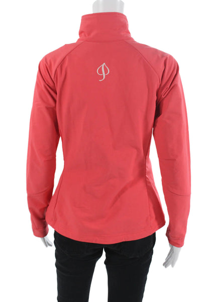 Helly Hansen Womens Windbreaker Red High Neck Zip Long Sleeve Size S
