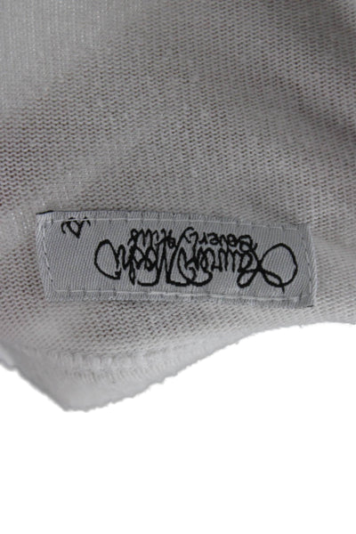 Lauren Moshi Womens Pullover Sweatshirt White Star Graphic Long Sleeve Size S