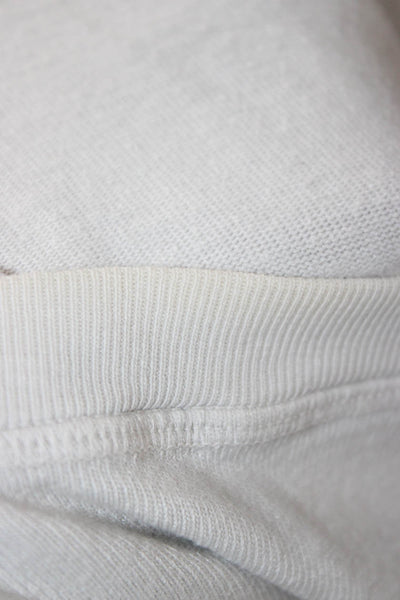 Monrow Women Pullover Sweatshirt Gray Floral Crew Neck Long Sleeve Size L