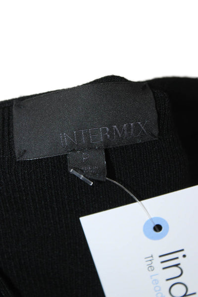 Intermix Unisex Pullover Sweater Black Cotton Blend Long Sleeve Size PP