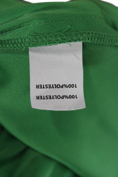 Ramy Brook Women Cargo Paperbag Pants Green Drawstring Polyester Size M