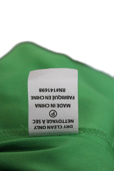 Ramy Brook Women Cargo Paperbag Pants Green Drawstring Polyester Size M