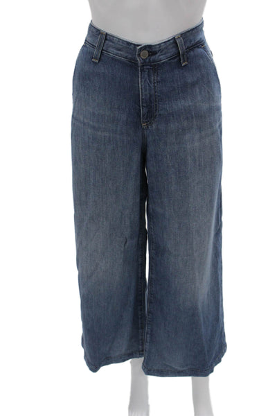 AG Adriano Goldschmied Womens Wide Leg Jeans Blue Lyocell Size 25