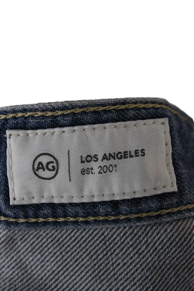 AG Adriano Goldschmied Womens Wide Leg Jeans Blue Lyocell Size 25