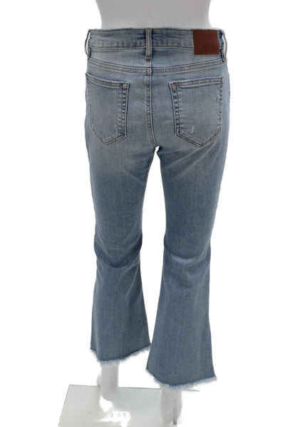 Hidden Womens Cropped Flared Jeans Light Blue High Rise Size 27