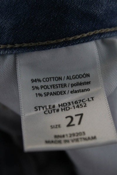 Hidden Womens Cropped Flared Jeans Light Blue High Rise Size 27