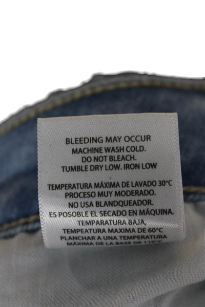 Hidden Womens Cropped Flared Jeans Light Blue High Rise Size 27