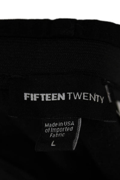 Fifteen Twenty Women Ankle Cropped Pants Black Size L
