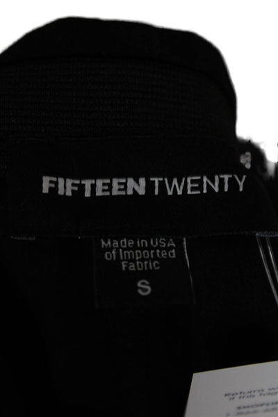 Fifteen Twenty Women Ankle Cropped Pants Black Size S