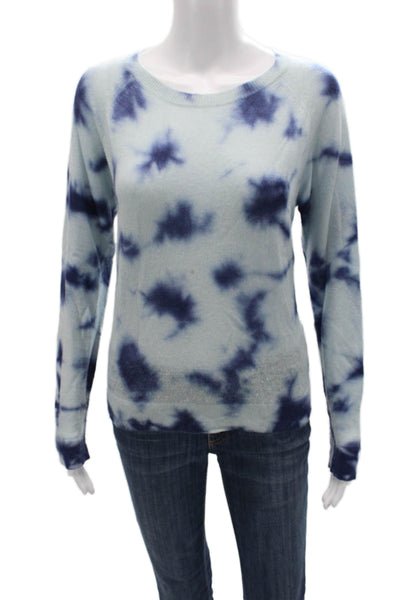 Brodie Unisex Light Blue 100% Cashmere Crew Neck Pullover Sweater Size S