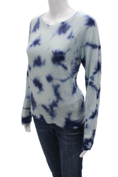 Brodie Unisex Light Blue 100% Cashmere Crew Neck Pullover Sweater Size S