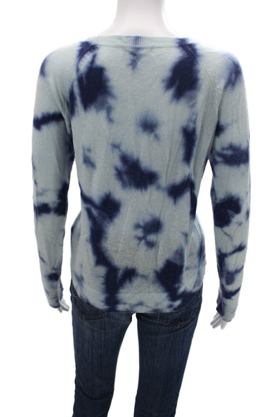 Brodie Unisex Light Blue 100% Cashmere Crew Neck Pullover Sweater Size S