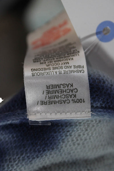 Brodie Unisex Light Blue 100% Cashmere Crew Neck Pullover Sweater Size S