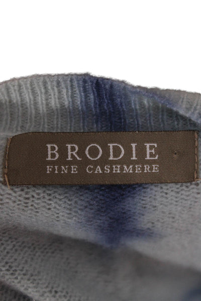 Brodie Unisex Light Blue 100% Cashmere Crew Neck Pullover Sweater Size S