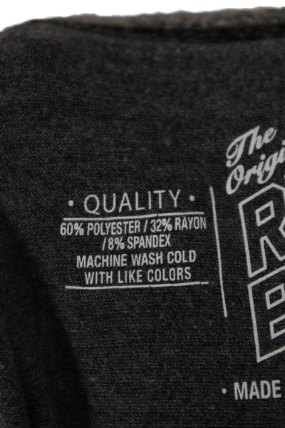 Retro Brand Womens Pullover Sweatshirt Dark Gray Graphic Crewneck Size M