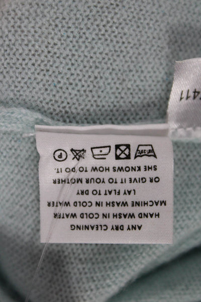 Lingua Franca Unisex Light Blue Cashmere Pullover Graphic Crew Neck Size L