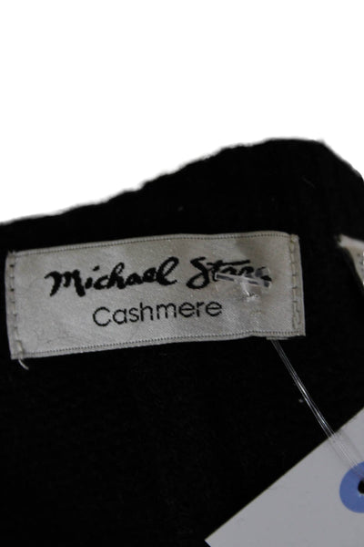 Michael Stars Women 100% Cashmere Cardigan Black Button 3/4 Sleeve Size S