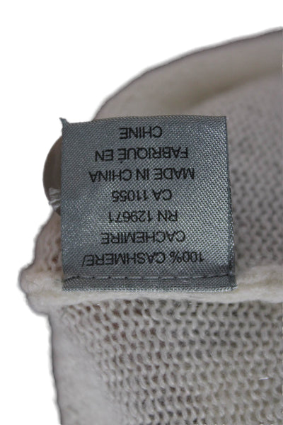 360 Sweater Unisex Gray V-Neck 100% Cashmere Cardigan 3/4 Sleeve Size XS