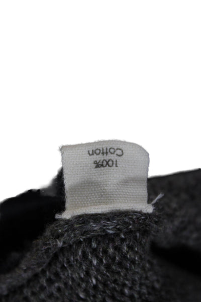 Label + Thread Unisex Cardigan Vest Dark Gray Cotton V-Neck Button Size XS