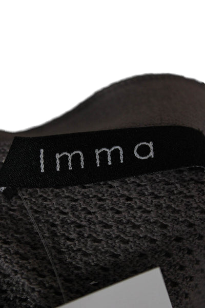 Imma Unisex Cardigan Brown V-Neck Button 100% Cotton Long Sleeve Solid Size XS