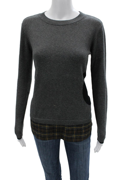 Lisa Todd Unisex Dark Gray Cashmere Blend Pullover Sweater Long Sleeve Size XS