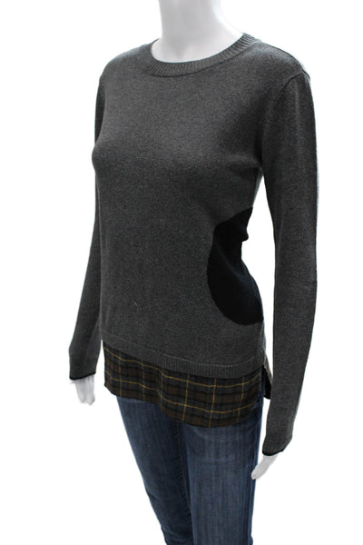 Lisa Todd Unisex Dark Gray Cashmere Blend Pullover Sweater Long Sleeve Size XS