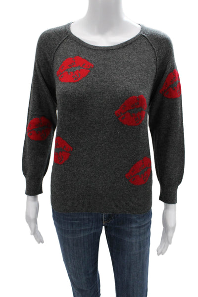 Brodie Unisex Dark Gray Pullover Sweater Cotton Long Sleeve Graphic Love Size S