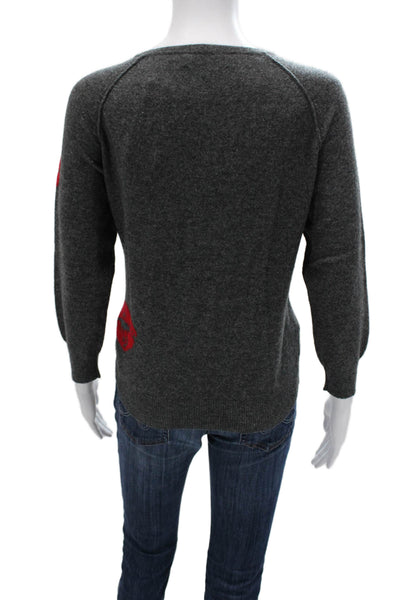 Brodie Unisex Dark Gray Pullover Sweater Cotton Long Sleeve Graphic Love Size S