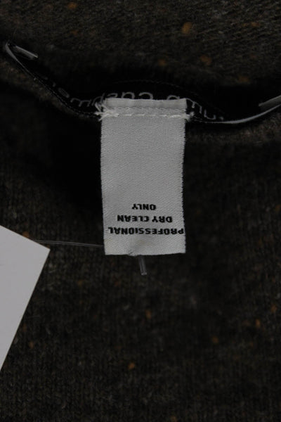 Autumn Cashmere Unisex Pullover Crewneck 100% Cashmere Brown Size XS