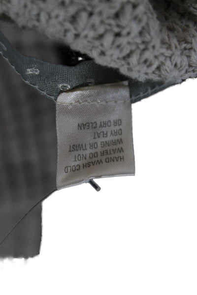 Belford Unisex Beige Pima Cotton Mock Neck Zip Cardigan Size S
