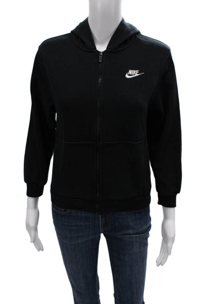 Nike Womens Full-Zip Hoodie Black Sports Long Sleeve Size M