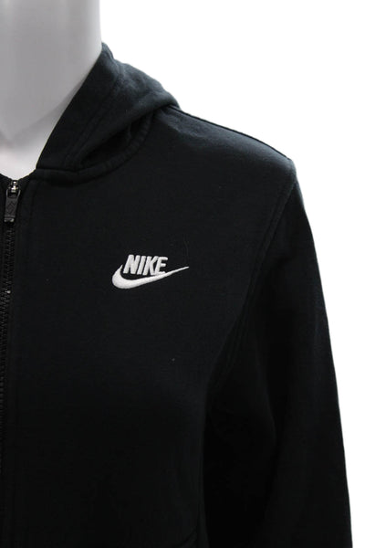 Nike Womens Full-Zip Hoodie Black Sports Long Sleeve Size M