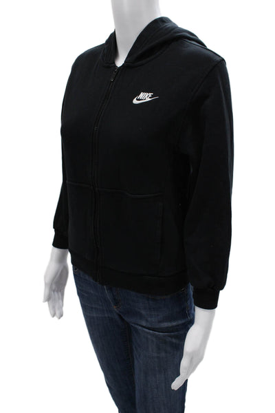 Nike Womens Full-Zip Hoodie Black Sports Long Sleeve Size M