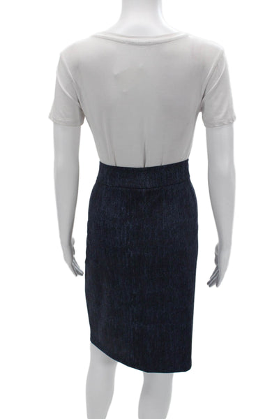 Avenue Montaigne Women Straight Pencil Mini Skirt Dark Blue Size 14