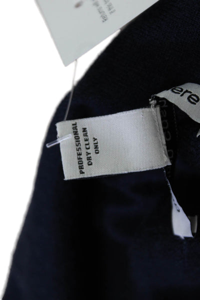 Autumn Cashmere Unisex V-Neck Dark Blue 100% Cashmere Pullover Sweater Size M