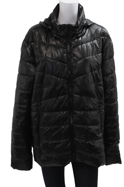 Kenneth Cole New York Unisex Quilted Puffer Jacket Black Size L