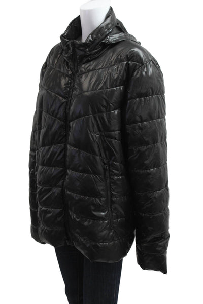 Kenneth Cole New York Unisex Quilted Puffer Jacket Black Size L